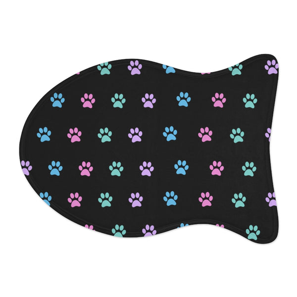 Pastel Paw Print Dog Feeding Mat