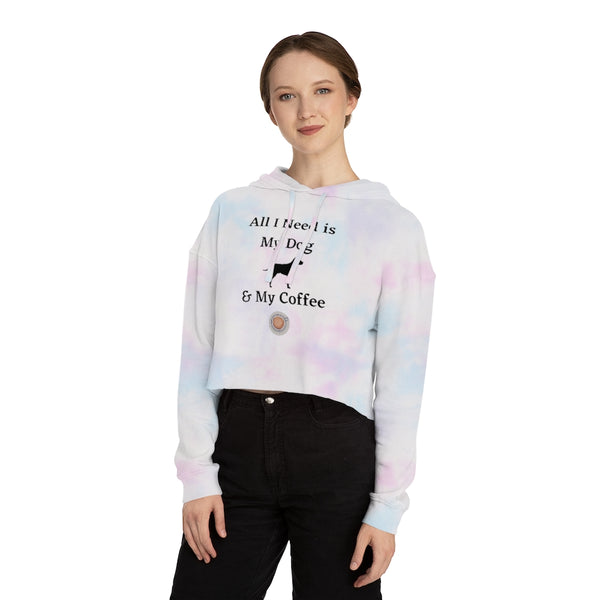 All I Need is My Coffee & My Dog - Cropped Hooded Sweatshirt