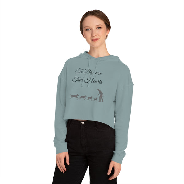 To Big Are Thier Hearts - Cropped Hooded Sweatshirt