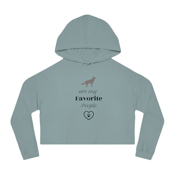 Dogs are my Favorite People - Cropped Hooded Sweatshirt