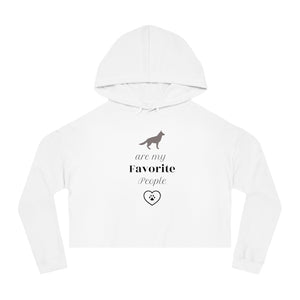 Dogs are my Favorite People - Cropped Hooded Sweatshirt