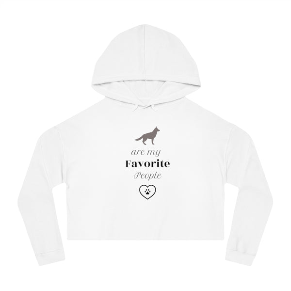 Dogs are my Favorite People - Cropped Hooded Sweatshirt