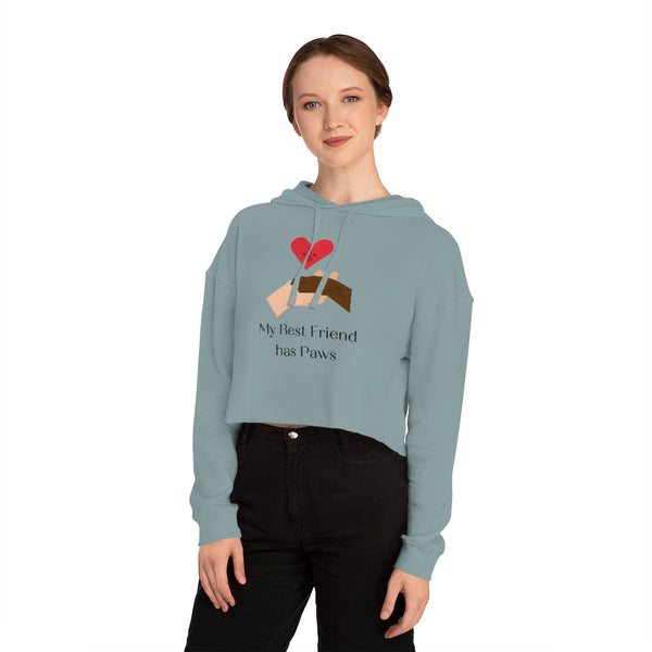 My Best Friend Has Paws - Cropped Hooded Sweatshirt