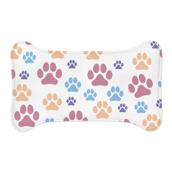 Paw Print Pattern Feeding Mat in White