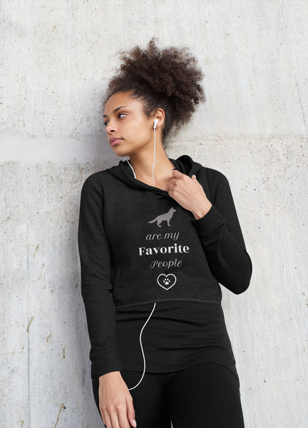 Dogs are my Favorite People - Cropped Hooded Sweatshirt
