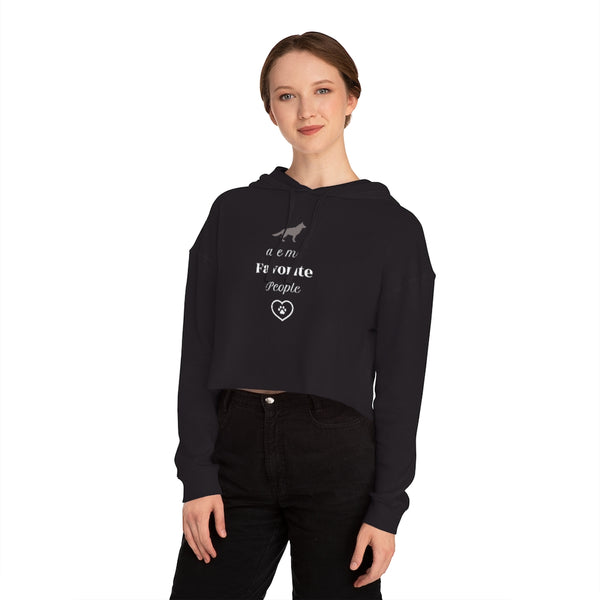 Dogs are my Favorite People - Cropped Hooded Sweatshirt