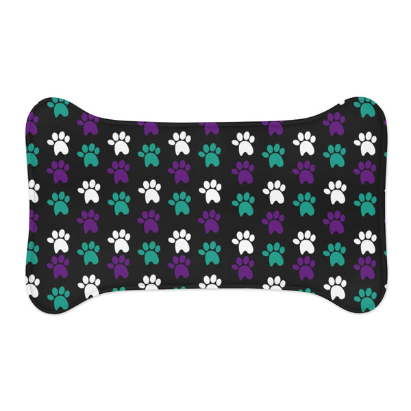 Purple, Green and White Dog Feeding Mat