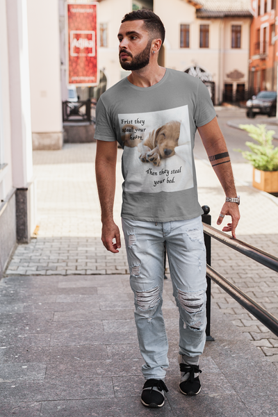 Frist They Steel Thier Hearts - Unisex T-Shirt